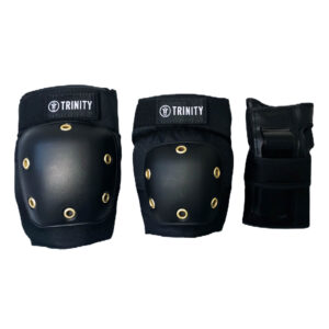 Trinity Youth-adult knee pads elbow wrist guards Black