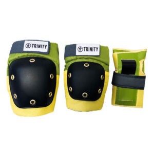 Trinity Children Youth knee-elbow wrist guards olive/Khaki/grey