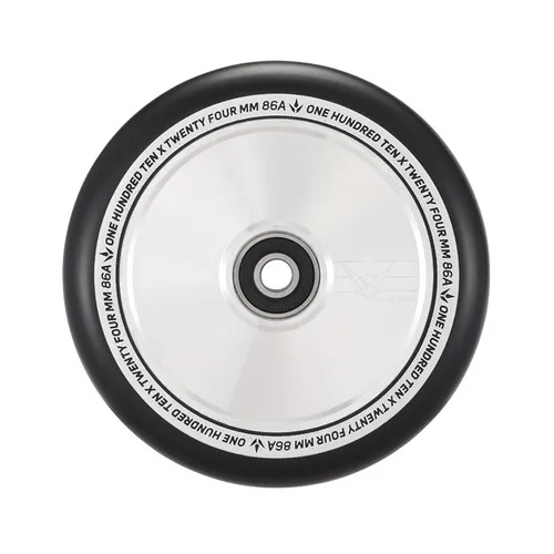 Envy polished flat hollow core 120 mm wheels (sold in pairs)