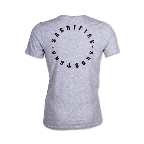 Sacrifice-Circle-Print-Grey-T-Shirt-Back