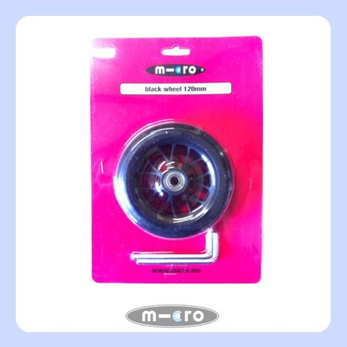 Micro black wheels 120 mm per pair