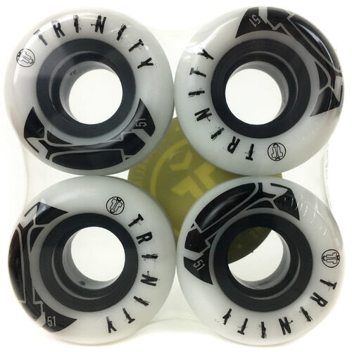 Trinity Wheels 51mm (100a) White with Black Core