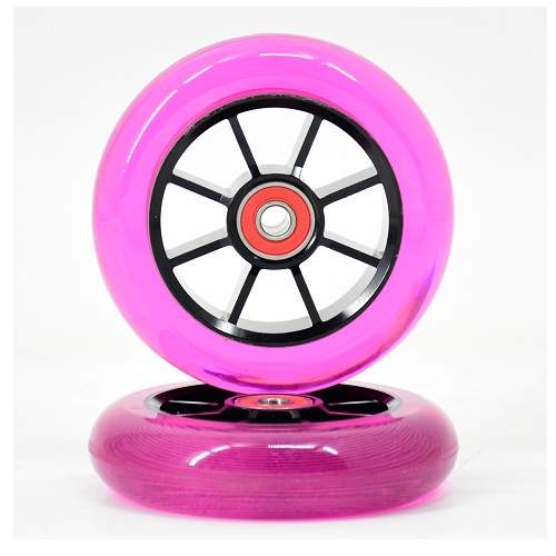 Grit 100 scooter wheels made of 6061 CNC alloy sold in pairs - Image 3