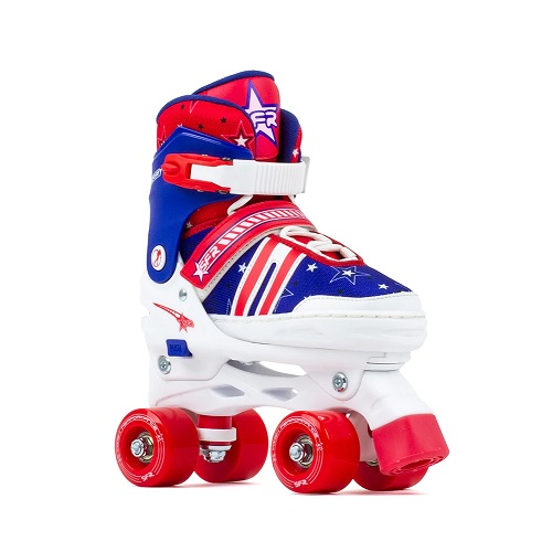 SFR spectra blue red children's adjustable quad skates