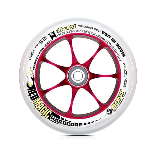 Bont magic 125 red speed wheels sold in sets of 6