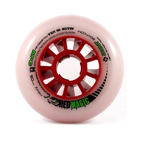 Bont magic 90 red speed wheels sold in sets of 6