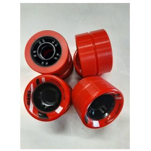 Dart red-black indoor speed wheels 98a x 40 mm wide set of 8