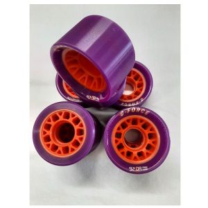 G Force purple orange indoor wheels 88a x 37 mm wide set of 8 