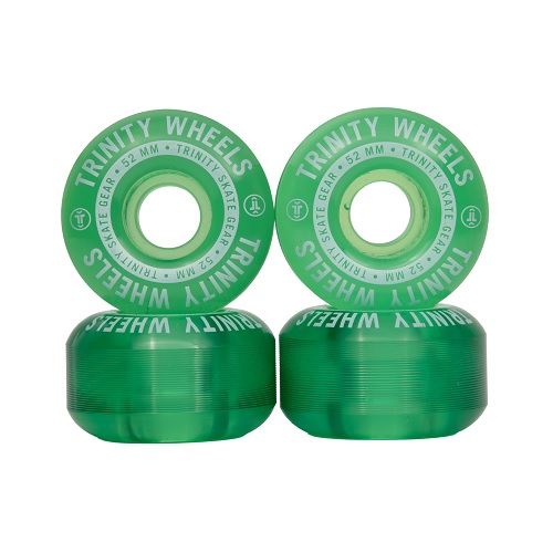 Trinity clear green V-cut wheels