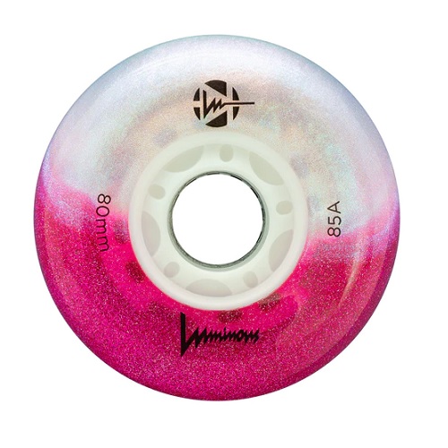 Luminous 80 mm led glitter wheels 4 pack 5 colours