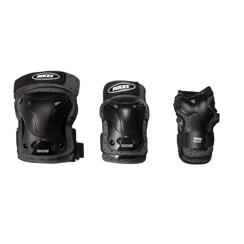 Roces junior black tripple pads set