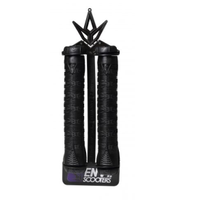 Envy plain black 160 mm super soft bar grips with 2 size bar plugs