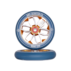 Grit Blue Orange 120mm x 24mm wheels sold in Pairs
