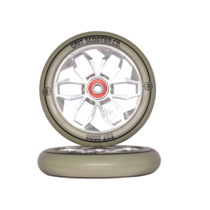 Grit grey silver 120mm x 24mm wheels sold in pairs
