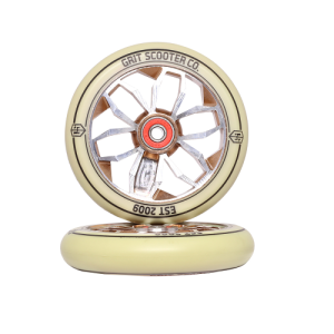 Grit vintage white silver bronze 120mm x 24mm wheels sold in Pairs 