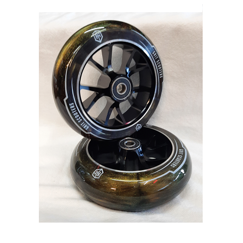 Grit black gold 120mm x 30mm wheels sold in pairs