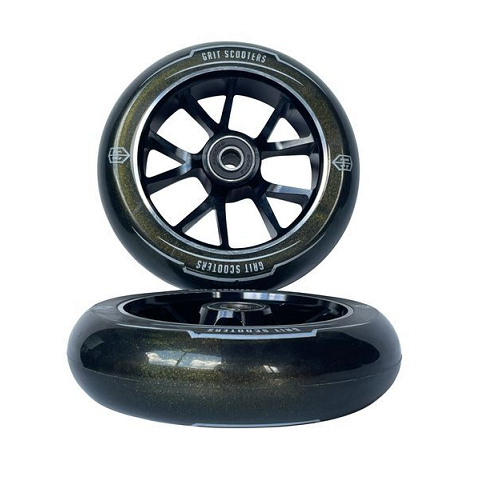 Grit black blue print 120mm x 30mm wheels sold in pairs