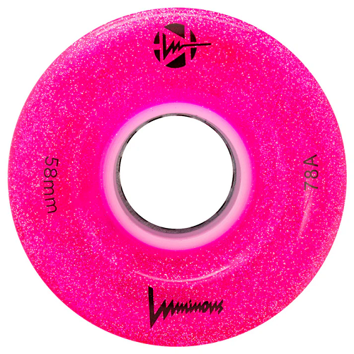 Luminous LED 58 mm glitter wheels 3 colours set of 4 - Image 4