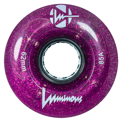 Luminous LED glitter wheels 10 colours 62mm x 85a set of 4 - Image 6