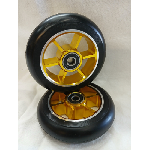 Grit 100 scooter wheels made of 6061 CNC alloy sold in pairs - Image 15