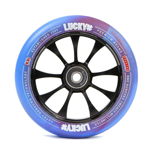 Lucky 120 blue swirl Toaster wheels (sold in pairs)