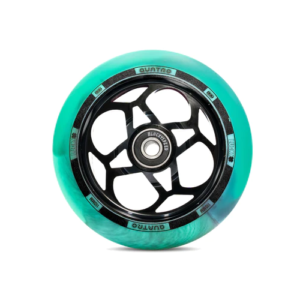 Lucky Quatro teal-black-swirl 110 mm pro-scooter wheels sets of 2 